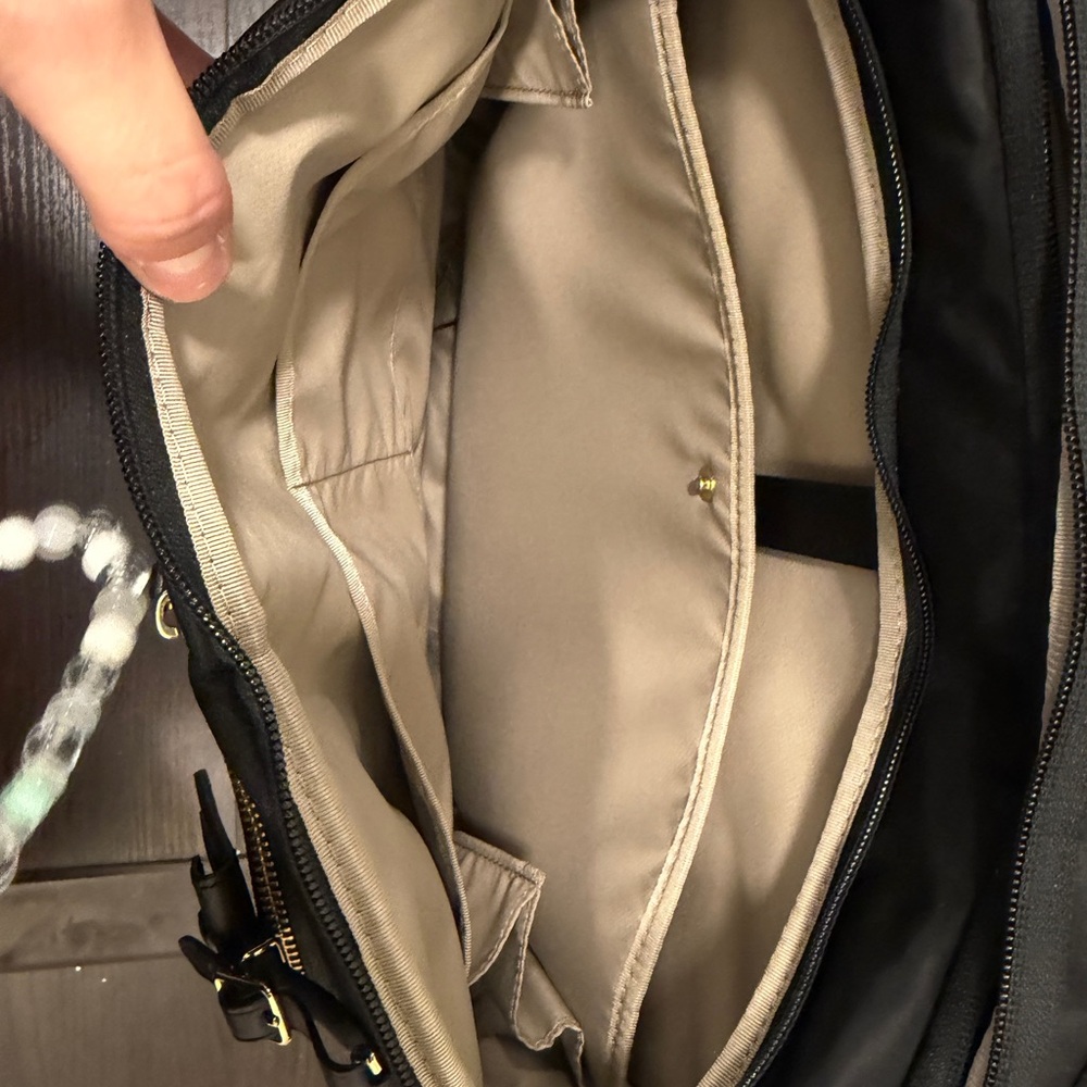 Tumi Black Rolling Travel Bag with Gold Hardware and Front Pocket - Picture 4 of 8